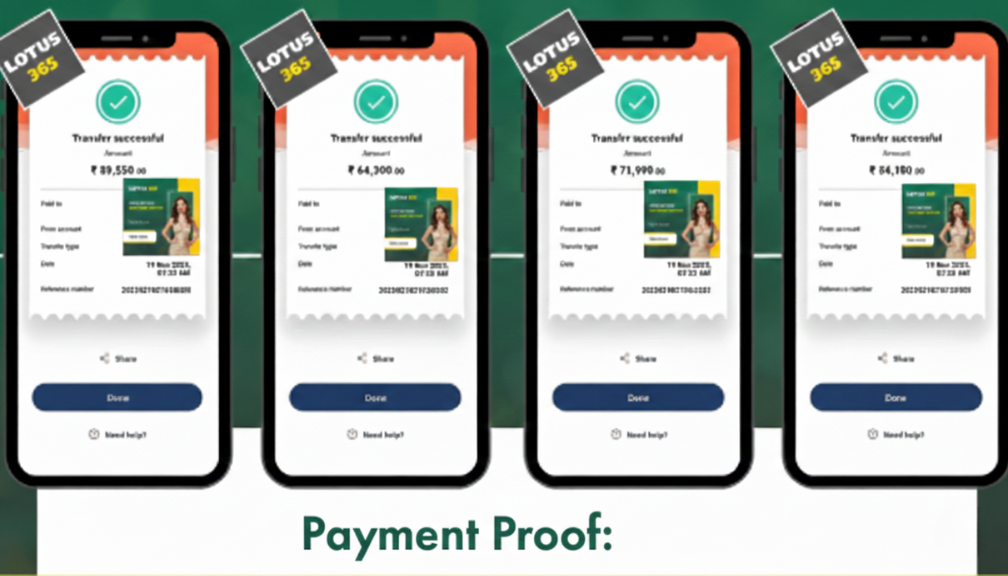 Lotus 365 Exchange Payment Confirmation